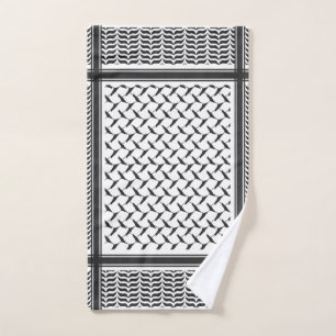 Palestijns-Joraanse kuffiya zwart-wit Handdoek