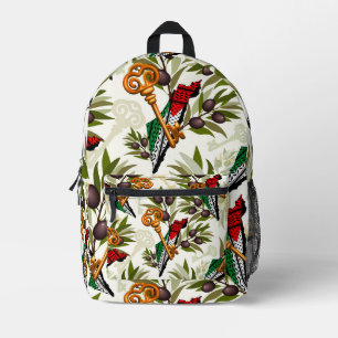 Palestijns sleutelsymbool van het recht op terugke bedrukte rugzak