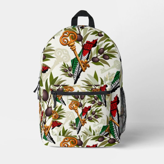 Palestijns sleutelsymbool van het recht op terugke bedrukte rugzak (Voorkant)