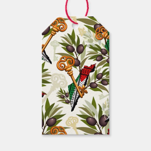 Palestijns sleutelsymbool van het recht op terugke cadeaulabel (Voorkant)