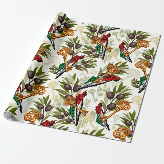 Palestijns sleutelsymbool van het recht op terugke cadeaupapier (Uitgerold)