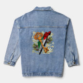 Palestijns sleutelsymbool van het recht op terugke denim jacket (Achterkant)