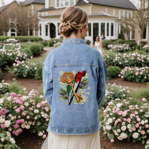 Palestijns sleutelsymbool van het recht op terugke denim jacket