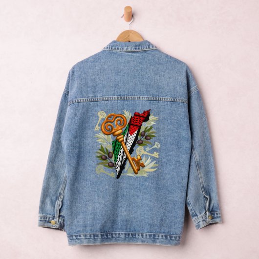 Palestijns sleutelsymbool van het recht op terugke denim jacket (Hangar)