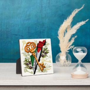 Palestijns sleutelsymbool van het recht op terugke fotoplaat