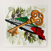 Palestijns sleutelsymbool van het recht op terugke legpuzzel (Horizontaal)