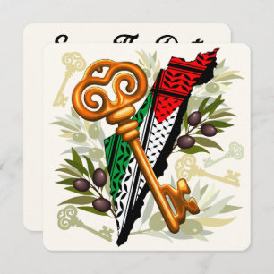 Palestijns sleutelsymbool van het recht op terugke save the date