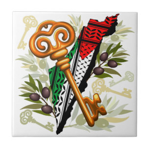 Palestijns sleutelsymbool van het recht op terugke tegeltje