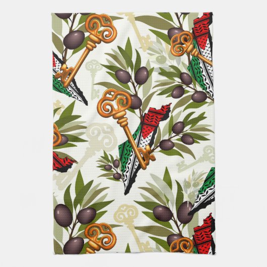 Palestijns sleutelsymbool van het recht op terugke theedoek (Verticaal)