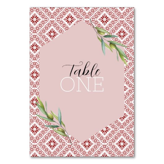 Palestijns Tatreez Rood Kaart (Achterkant)