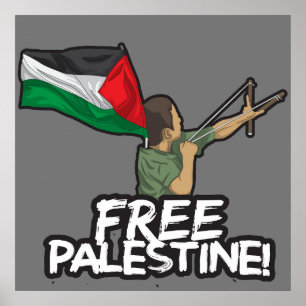 Palestijns Verzet kind-vlag Palestijnen Vrijheid Poster