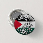 PALESTIJNSE BLOEMIGE BUTTON (Voorkant /achterkant)
