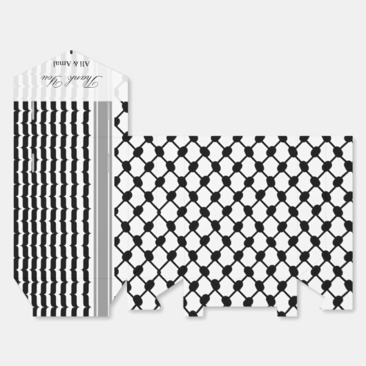 Palestijnse Hatta Keffiyeh bedankt voor jullie bru Bedankdoosjes (Ongevouwen)