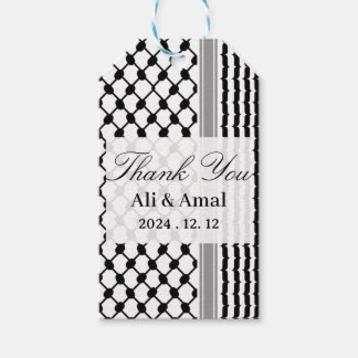 Palestijnse Hatta Keffiyeh bedankt voor jullie bru Cadeaulabel