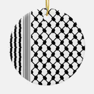 Palestijnse Hatta Keffiyeh Kufiya Folk (2 Patroon) Keramisch Ornament