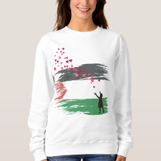 Palestijnse Hope & Love Sweatshirt voor vrouwen (Voorkant)
