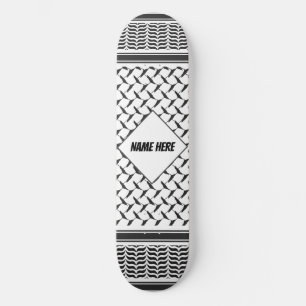 Palestijnse jorraanse kuffiya zwarte en witte shem skateboard
