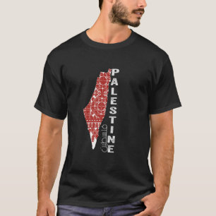 Palestijnse kaart in het democratische paleis van  t-shirt