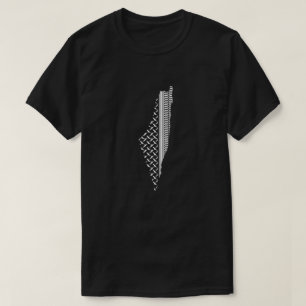 Palestijnse kaart met traditioneel patroon t-shirt