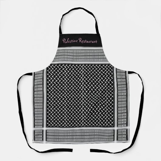 Palestijnse Keffiyeh aangepaste naam Schort (Voorkant)