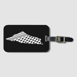 Palestijnse keffiyeh, gratis kaart van Palestina K Bagagelabel