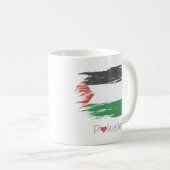 palestijnse koffie-Mok | Verontwaardigde vlag, ver Koffiemok (Voorkant rechts)