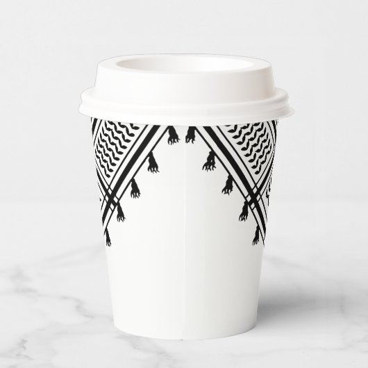 Palestijnse Kufeyyeh in het zwart Papieren Bekers (Rechts)