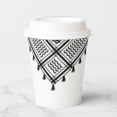 Palestijnse Kufeyyeh in het zwart Papieren Bekers (Voorkant)