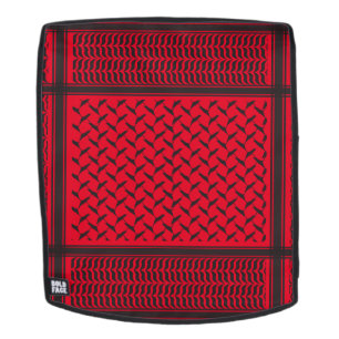 palestijnse kuffiya zwart en rood rugtassen