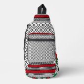 Palestijnse Kufiyah-patronen Sling Bag (Voorkant)