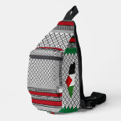 Palestijnse Kufiyah-patronen Sling Bag (Rechterhoek)