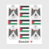 Palestijnse nationale symbolen/embleem en vlag sticker (Vel)