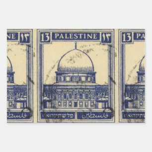 Palestijnse oude stempel 1920_ Palestijnse folklor Inpakpapier Vel