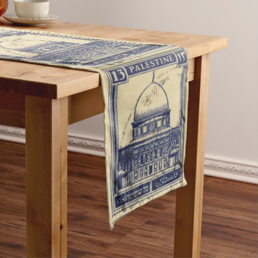 Palestijnse oude stempel 1920_ Palestijnse folklor Lange Tafelloper (Voorbeeld)