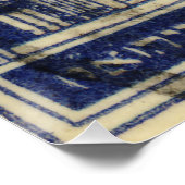 Palestijnse oude stempel 1920_ Palestijnse folklor Perfect Poster (Hoek)