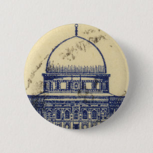 Palestijnse oude stempel 1920_ Palestijnse folklor Ronde Button 5,7 Cm