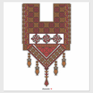 Palestijnse Tatreez borduurwerk   Palestijnse kuns Sticker