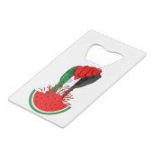 Palestijnse verzetsstrijders steken de kop op in W Kredietkaart Flessenopener (Achterkant Gekanteld)