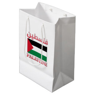 Palestijnse vlag ف س ط ن Arabisch en Engels WordAr Medium Cadeauzakje