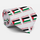 Palestijnse vlag ف س ط ن Arabisch en Engels WordAr Stropdas (Opgerold)
