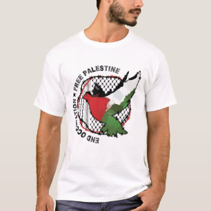 Palestijnse vlag einde bezetting vrij Palestina T-shirt