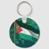 Palestijnse vlag en olijfboom sleutelhanger (Achterkant)
