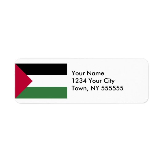Palestijnse vlag etiket (Voorkant)