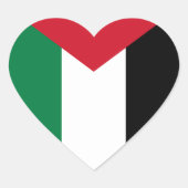 Palestijnse vlag hart sticker (Voorkant)