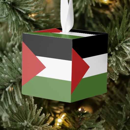 Palestijnse vlag kubus ornament (Boom)