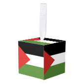 Palestijnse vlag kubus ornament (Voorkant hoekig)