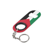 Palestijnse vlag mini flessenopener (Achterkant Gekanteld)