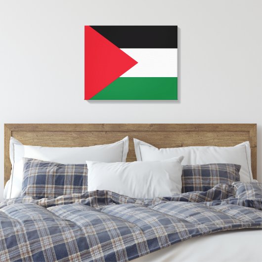 Palestijnse vlag (Palestina) Canvas Afdruk (Insitu (Slaapkamer))