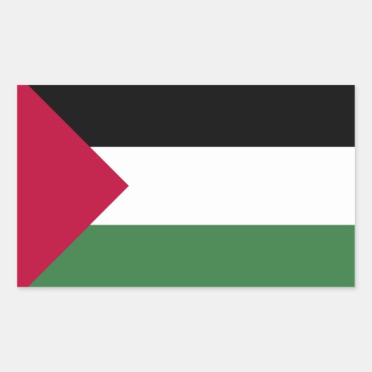 Palestijnse vlag rechthoekige sticker (Voorkant)