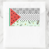 Palestijnse vlag rechthoekige sticker (Tas)